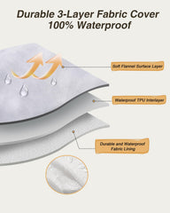 KSIIA Washable Dog Bed egg-crate foam closeup highlights joint-friendly cushioning.