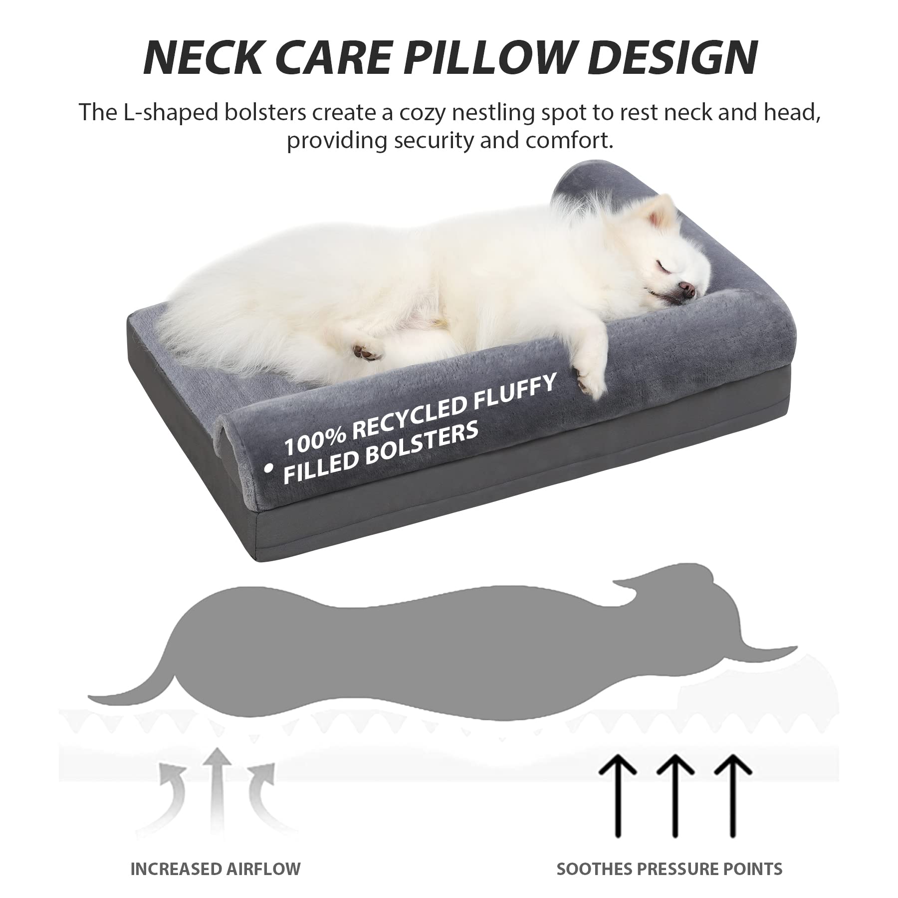 KSIIA dog bed shows waterproof cover protecting foam during daily use.