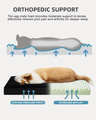 KSIIA bed shows 3-layer waterproof fabric protecting foam for everyday spills.