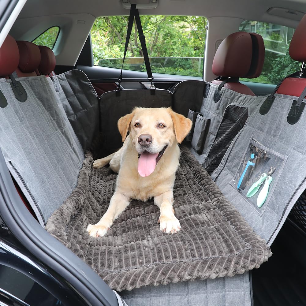 Ksiliup dog bed for car backseat with non-slip bottom for steady rides