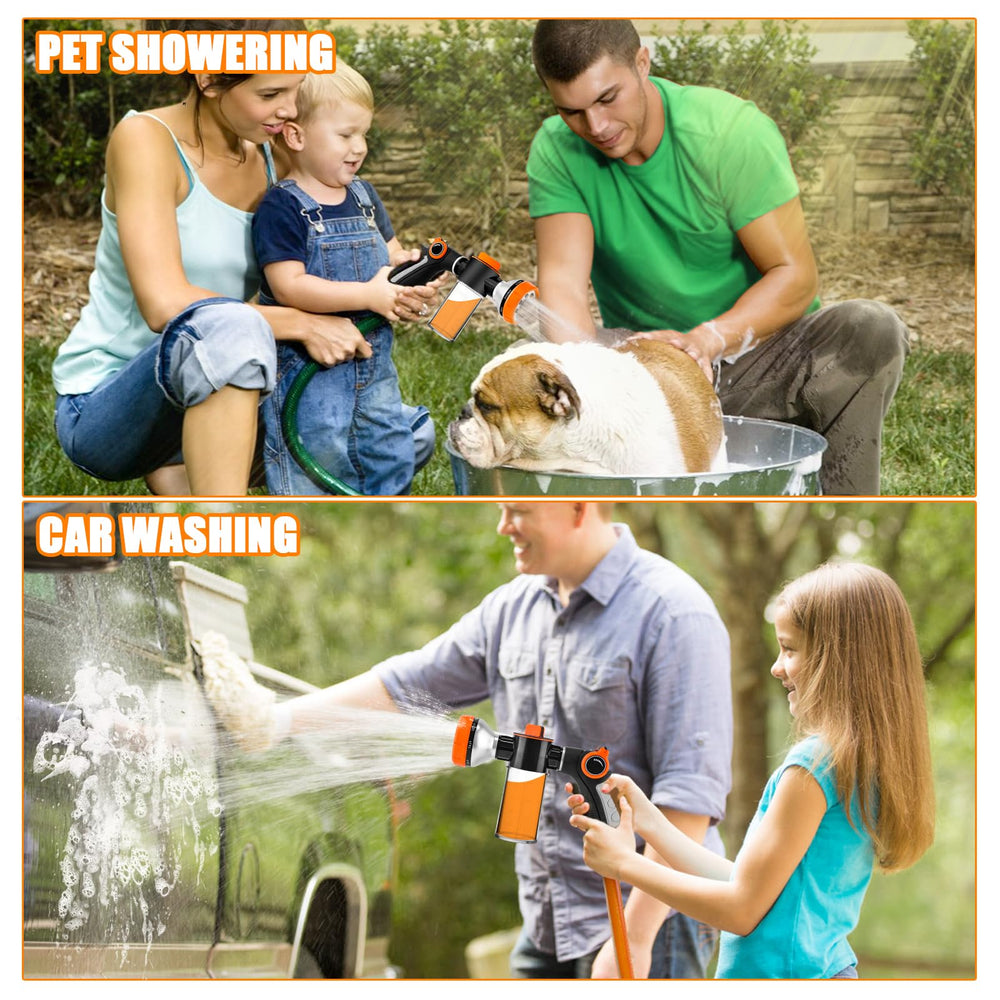 KSSZZCO 8 spray patterns enable targeted rinsing, shampooing, and soaking