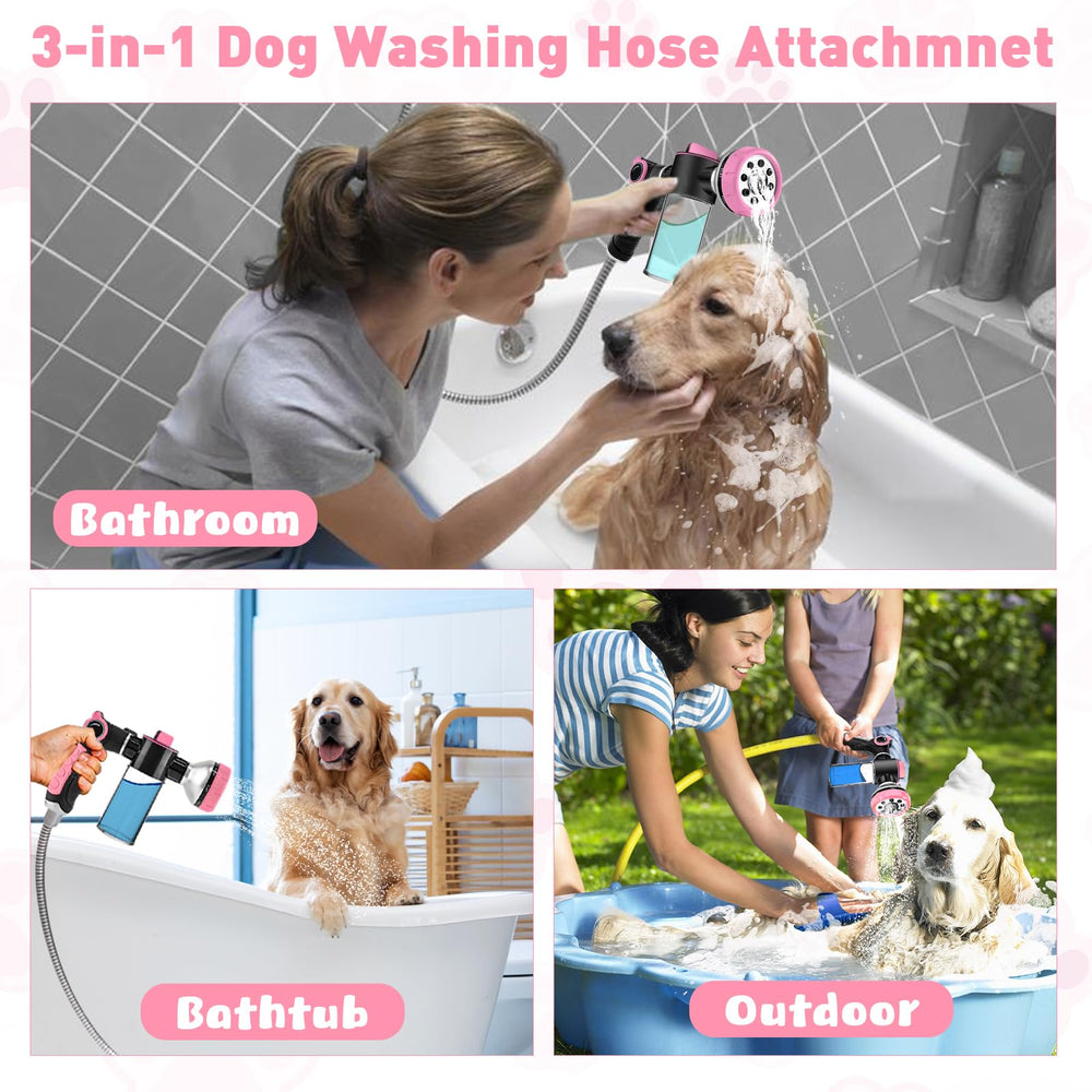 KSSZZCO dog shower attachment offering 8 spray modes for versatile grooming routines.
