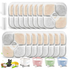 KTNAid 16-pack filters assembly view for Catit PIXI simplifies replacement.