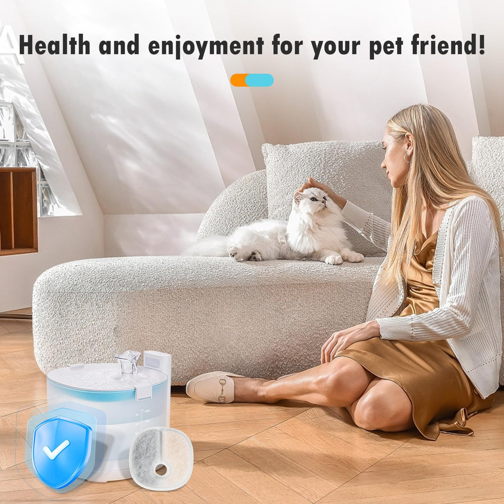 KTNAid cat fountain filters in action illustrate easy replacement for clean drinking water.