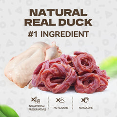 KUADELRO Duck Rings closeup texture highlights chewy ring chew