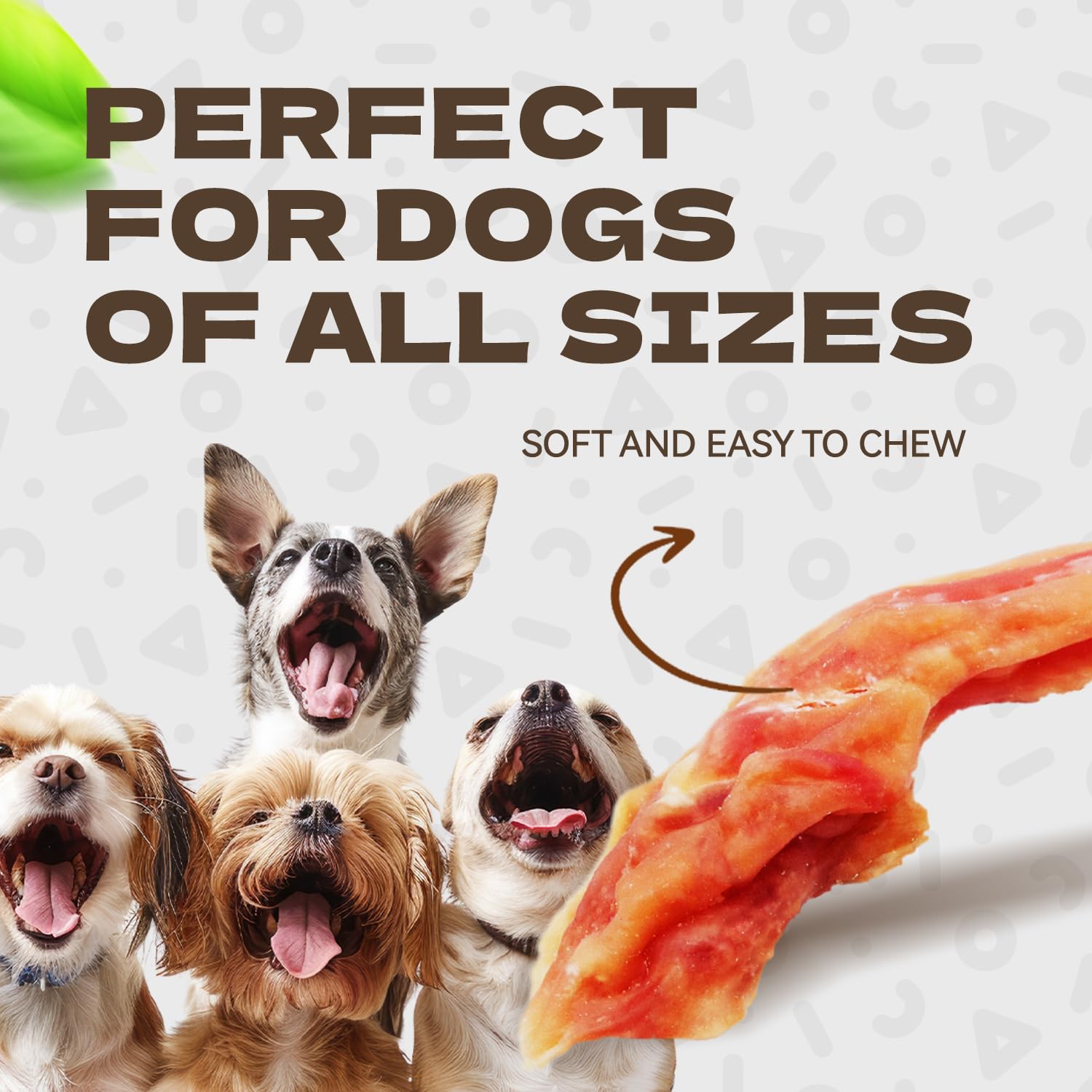 KUADELRO soft jerky for all sizes supports gentle chewing.