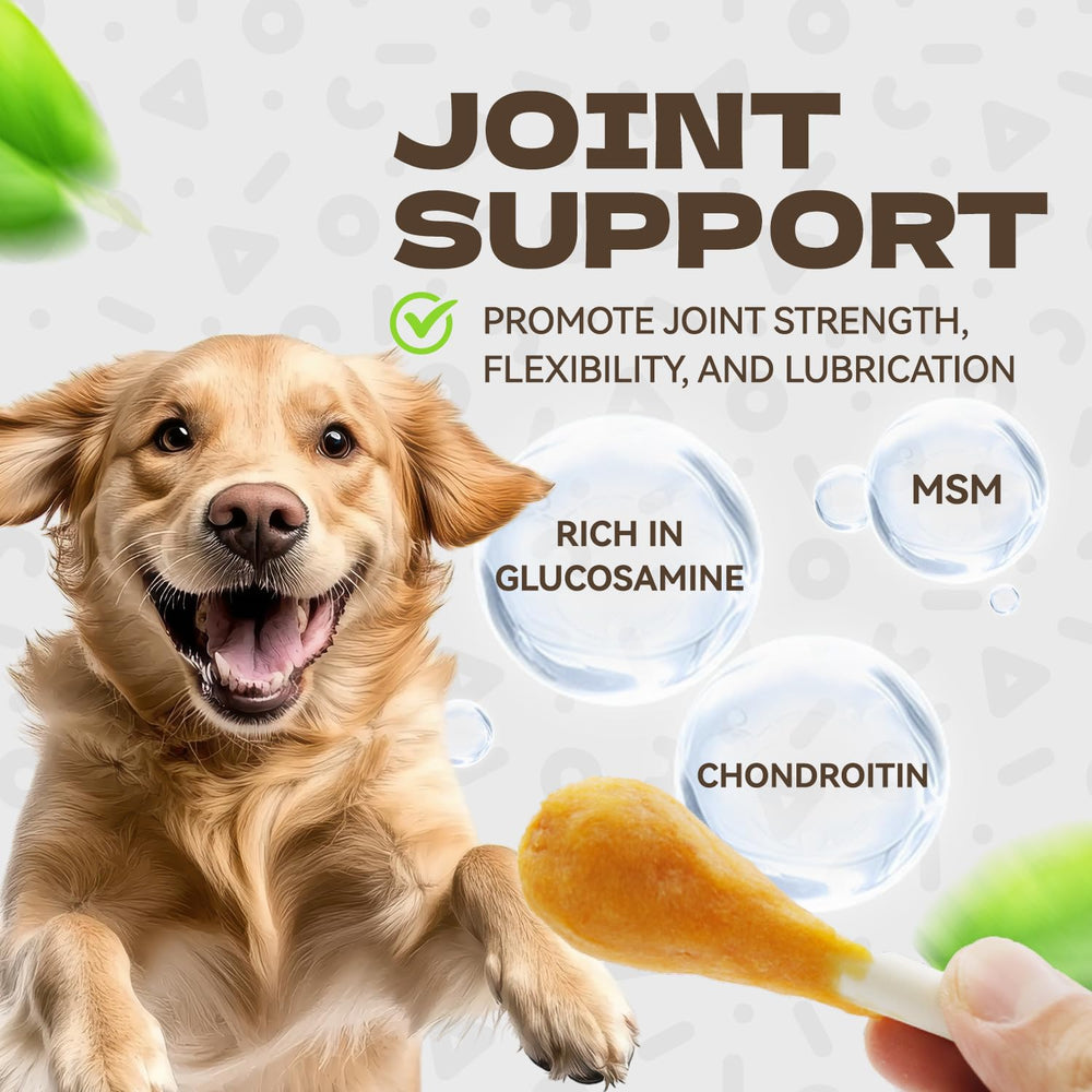 KUADELRO joint-support treats with glucosamine in a chew for mobility.