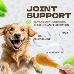 KUADELRO joint-support treats with glucosamine in a chew for mobility.