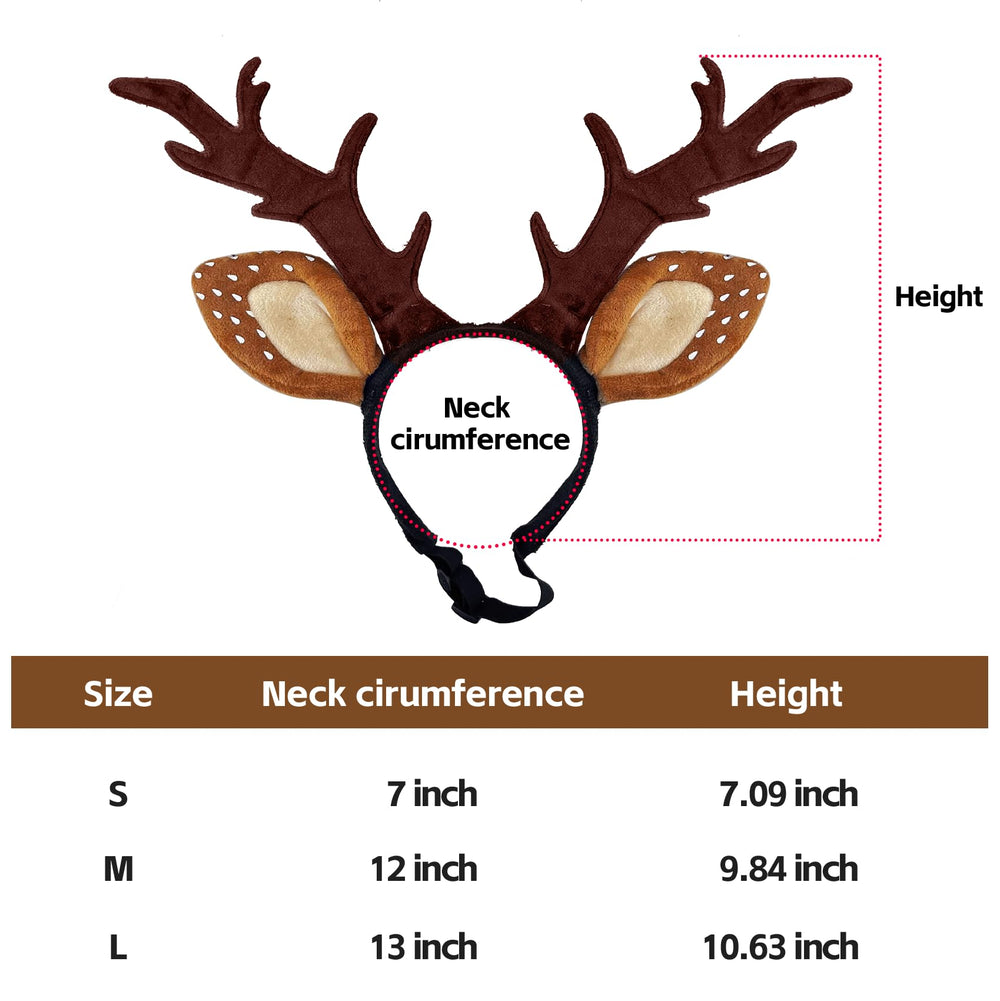 KUDES pet deer headband, lightweight and soft for comfortable cats and dogs.