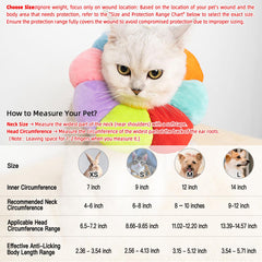 KUDES recovery collar sunflower side view for comfortable wear.