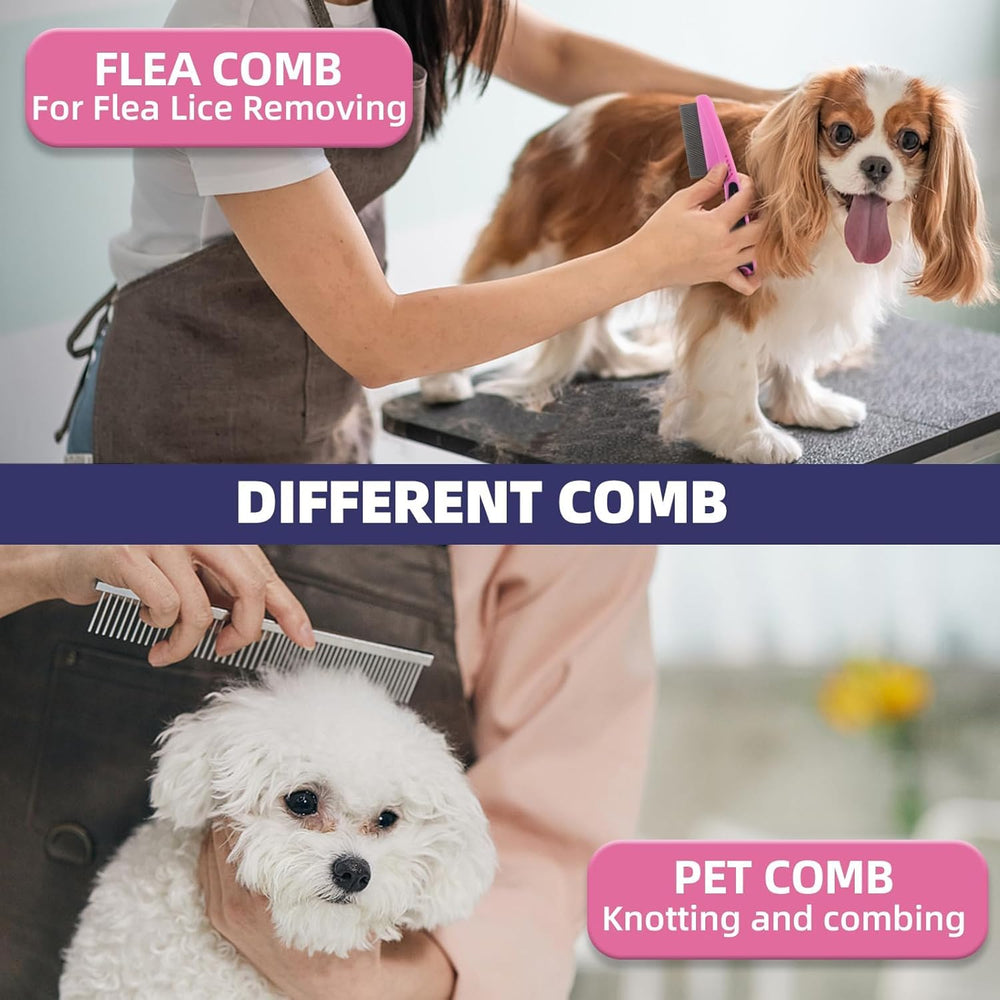 KUEIOX flea comb detail, helps remove fleas for pet comfort.