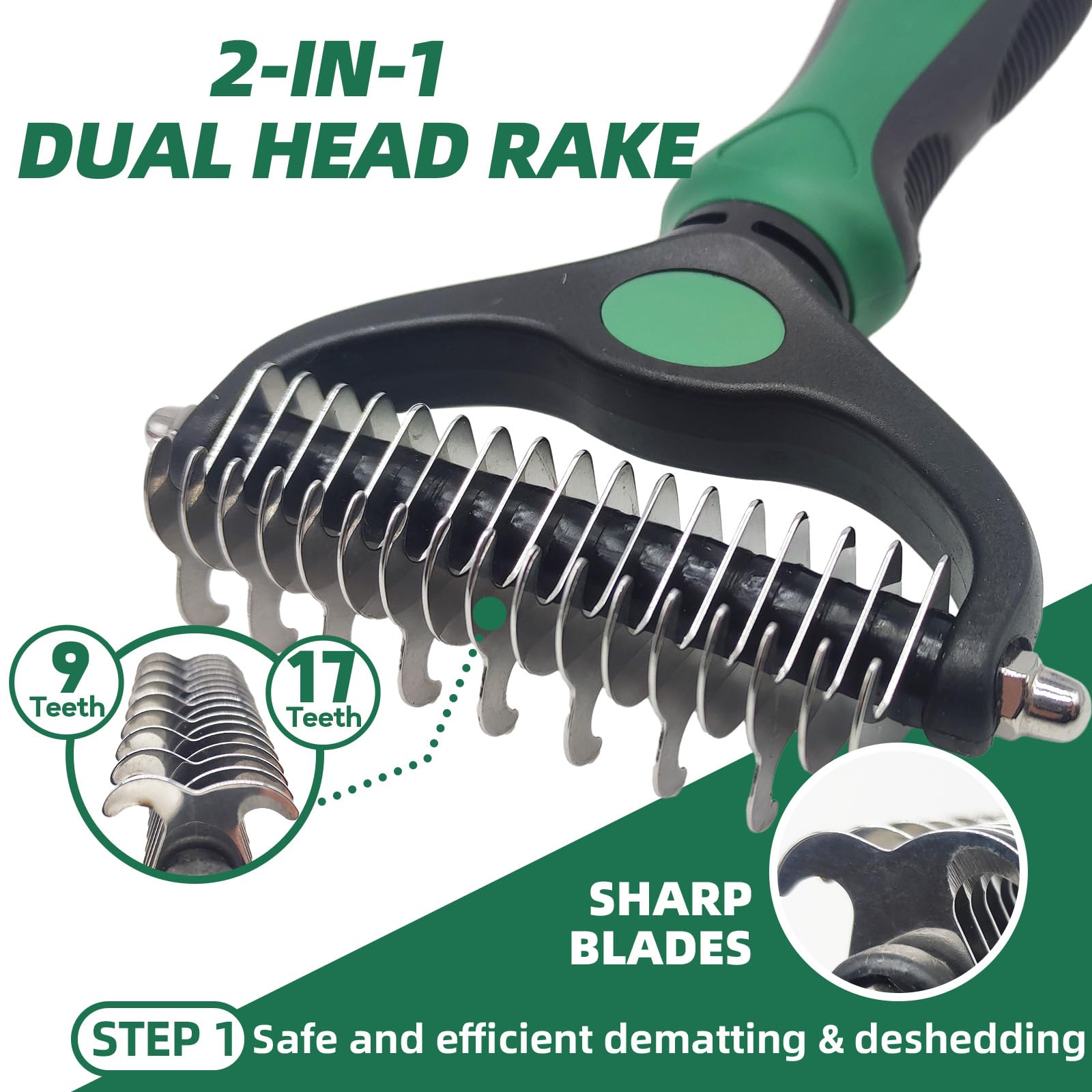 KUEIOX self-cleaning slicker brush removes loose fur for quick grooming.