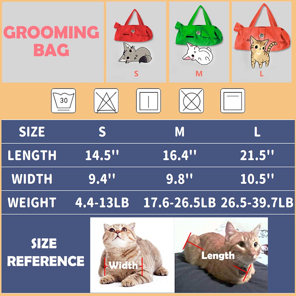 Kukaster Pet Cat's Restraint Bag is reusable and machine washable for simple care.
