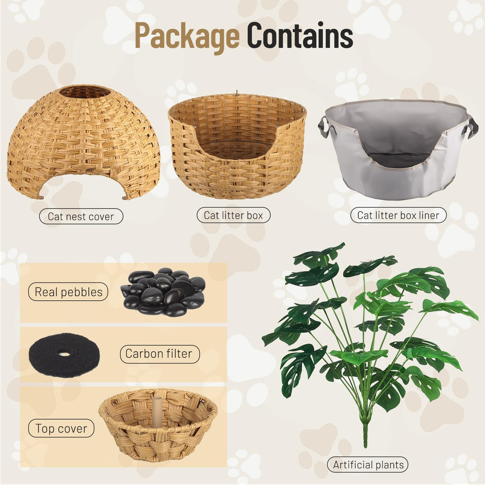 Kukikan removable top planter allows quick litter changes and cleaning.