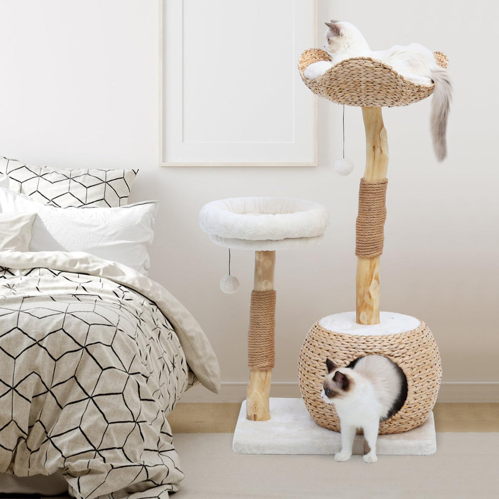 KULAMOON cat tree top cushion offers cozy retreat for naps.