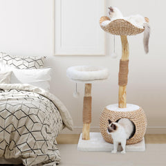 KULAMOON cat tree top cushion offers cozy retreat for naps.