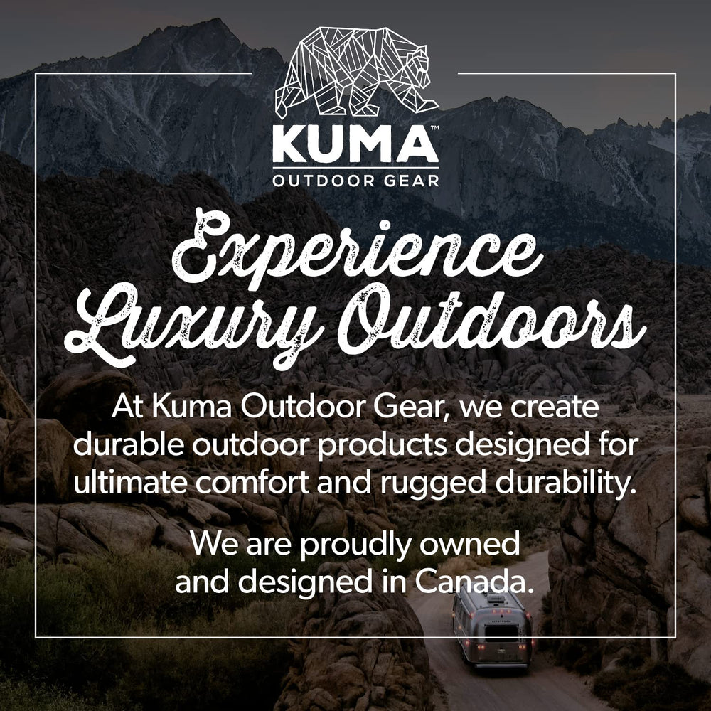 Kuma Lazy Bear Dog Bed folded storage fits packs and RV trips.