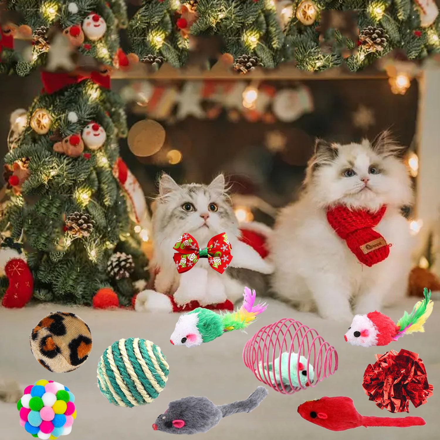 KUMarte candy cane plush brings seasonal fun and cozy visuals for cats and owners