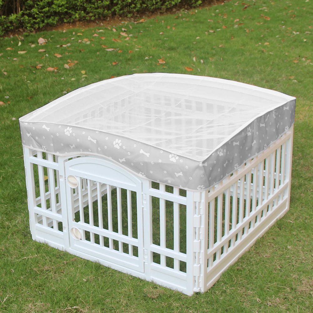 KUMOUARTS dog playpen top cover 36in gray machine-washable for quick cleanup