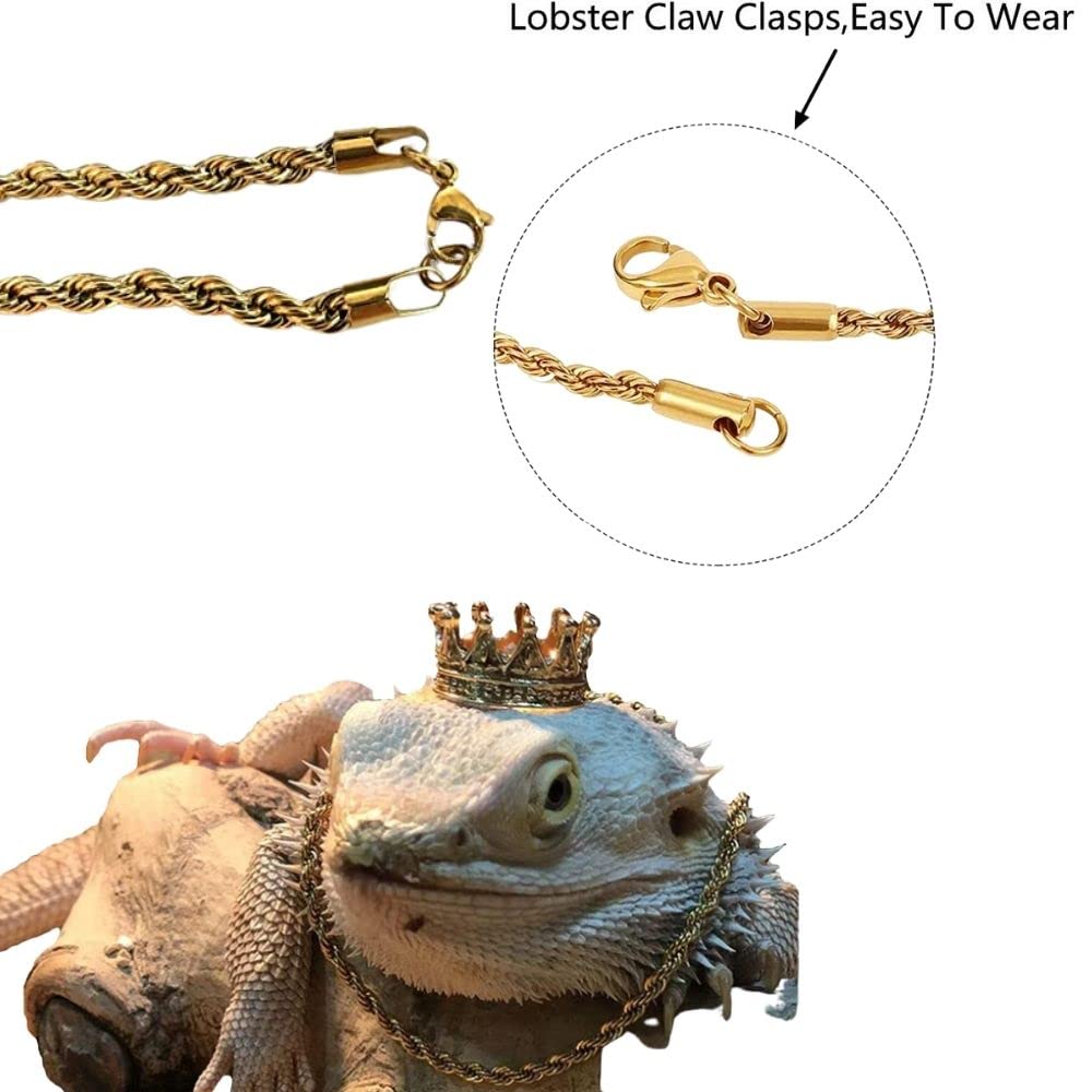 KUNBIUH lizard crown necklace set gold necklace detail emphasizes durable aluminum alloy
