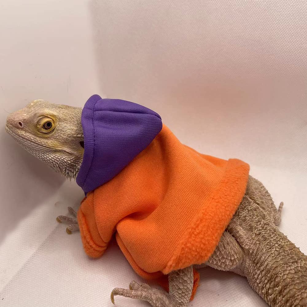 KUNBIUH lizard hoodie orange size-adjust feature enables snug fit across sizes