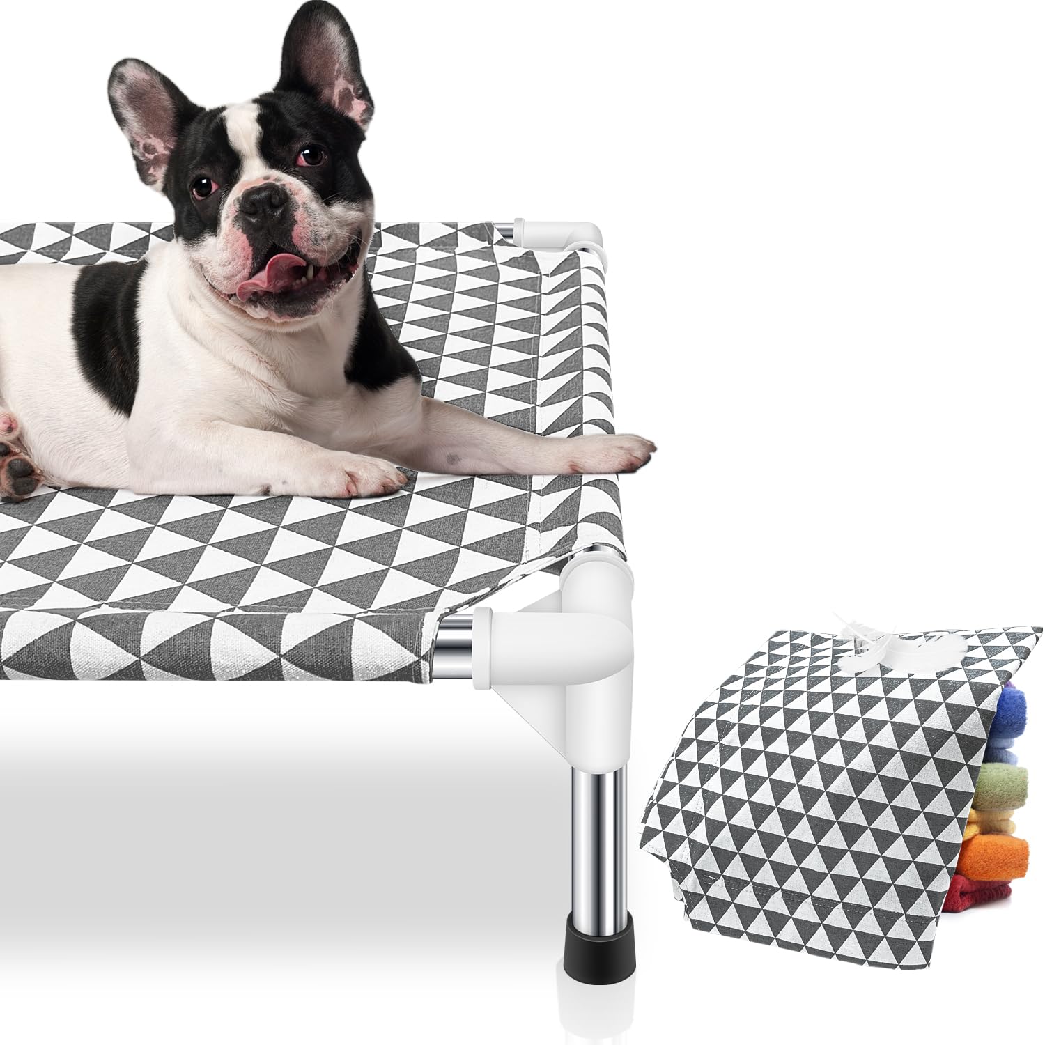 Kuntrust dog bed with double layer fabric and reversible surfaces