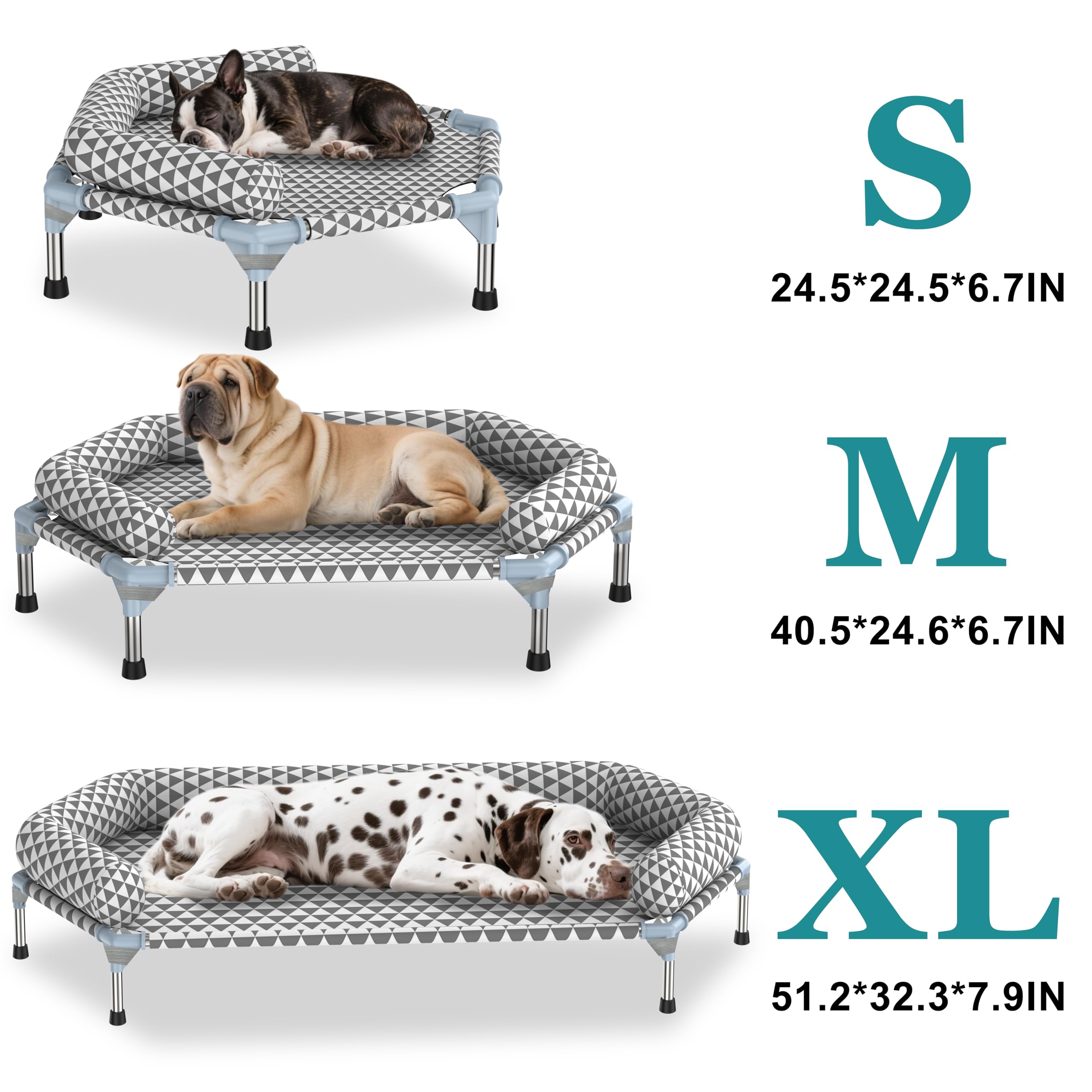 Kuntrust orthopedic dog bed small with removable bolsters and cleanable cover.