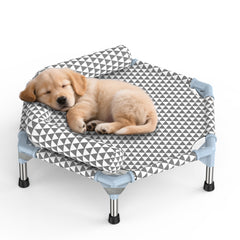 Kuntrust orthopedic dog bed small, elevated outdoor setup with anti-slip stability.