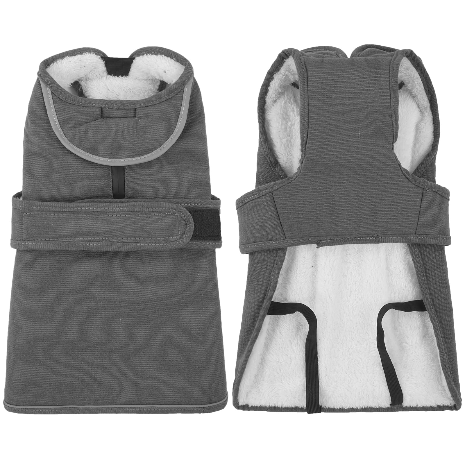 Kuoser canvas dog coat grey XL closeup fabric shows durable construction