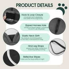 Kuoser canvas dog coat reflective piping boosts nighttime visibility for safer strolls