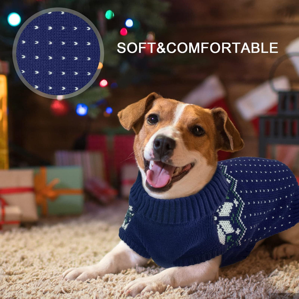 Kuoser sweater on hanger emphasizes blue color and classic snowflake design.
