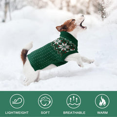 Kuoser dog Christmas sweater made from soft cotton knit for comfort.