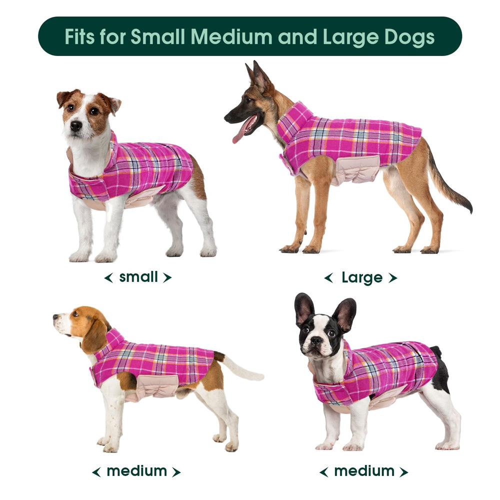 Kuoser dog coat elastic chest design for snug, flexible fit
