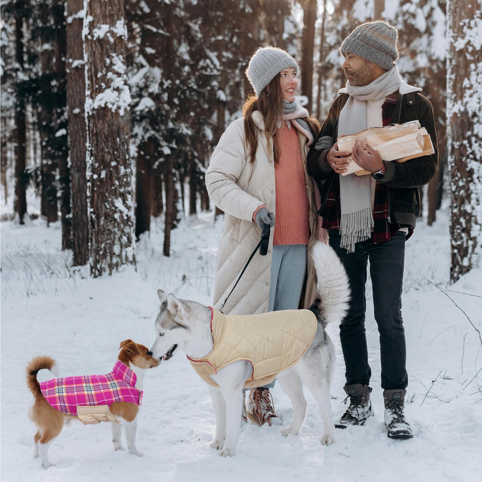 Kuoser rose-m color coat with insulated inner fleece for indoor-outdoor comfort