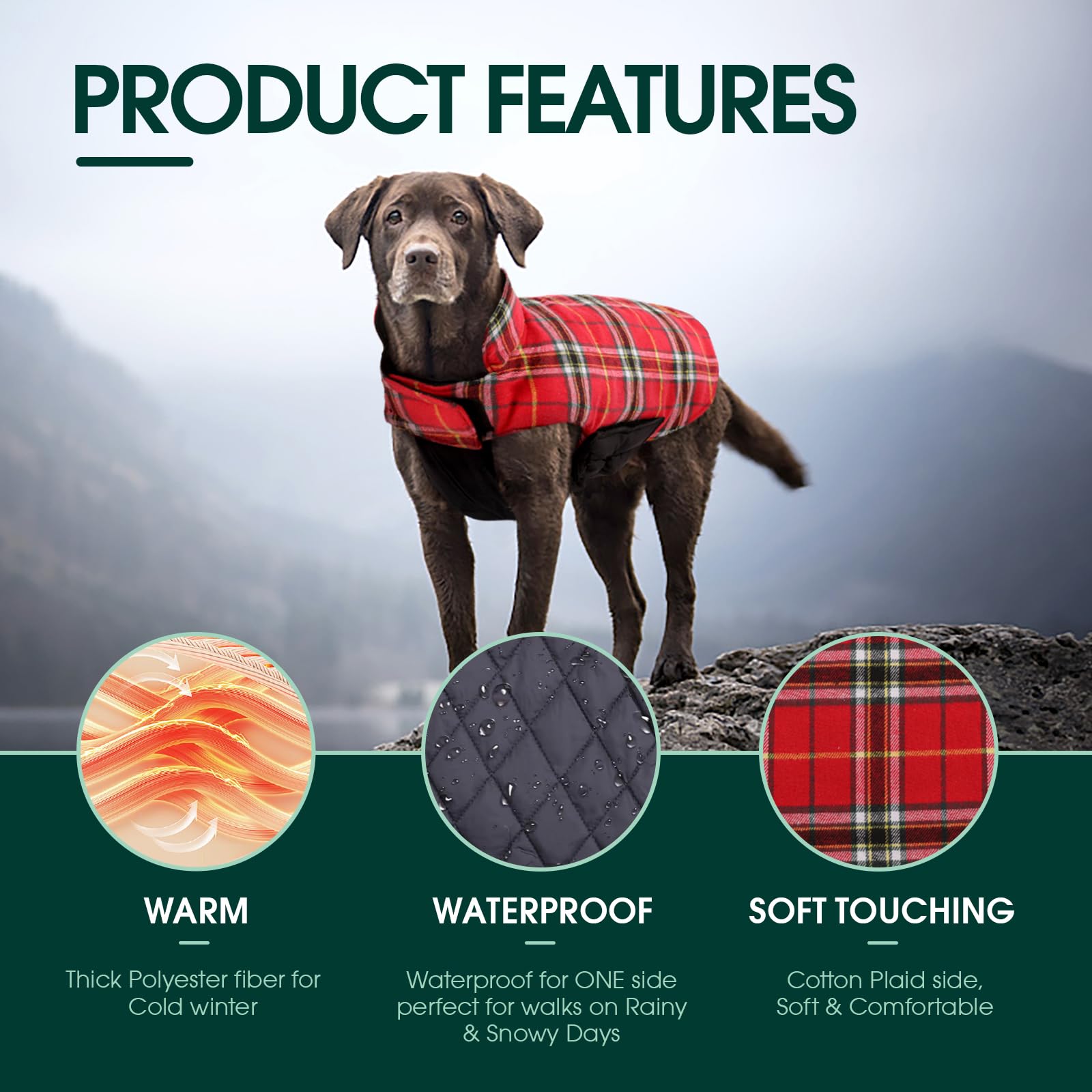 Kuoser plaid pattern close up shows vintage British style