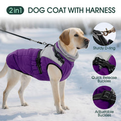 Kuoser dog coat with zipper closure for easy on and off
