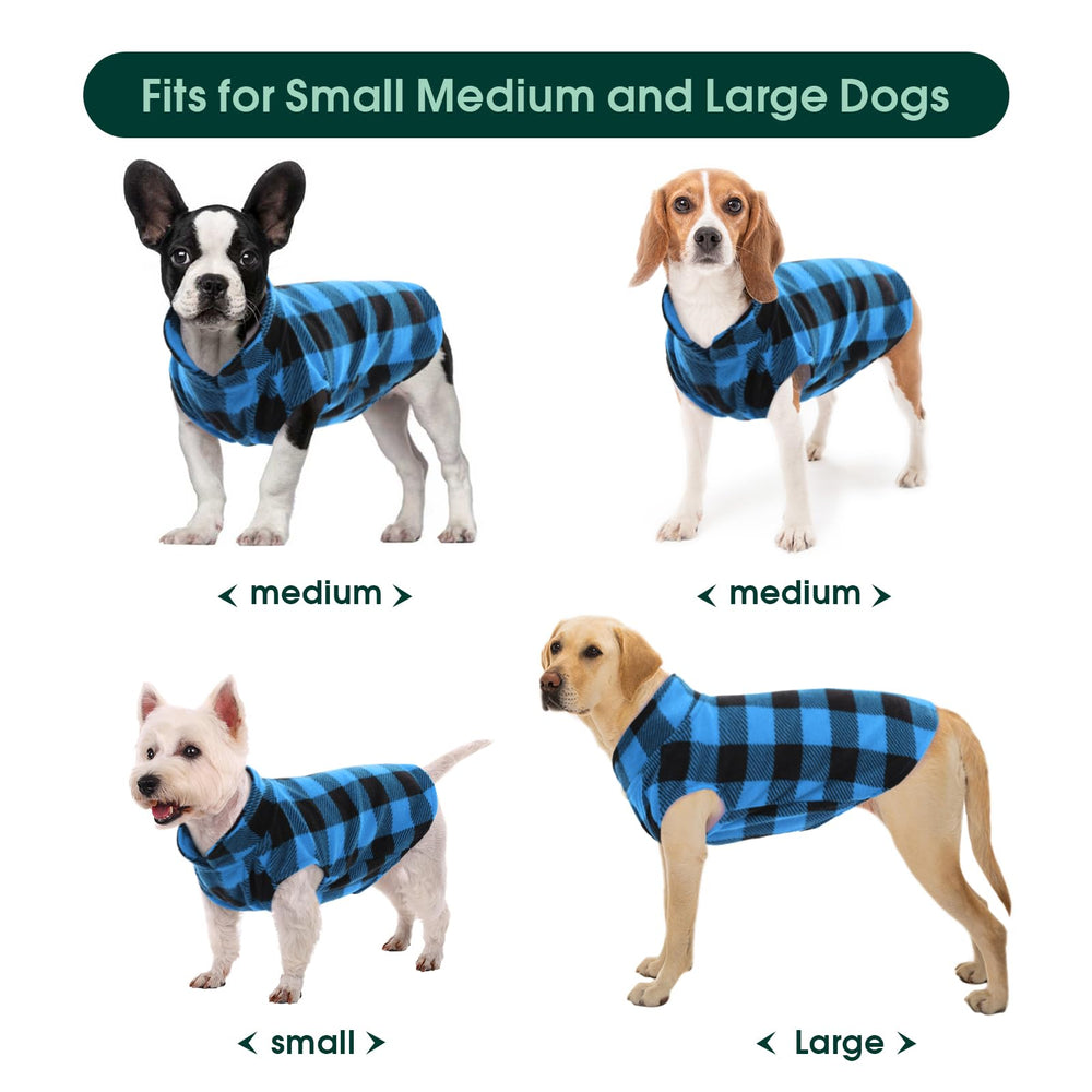 Kuoser plaid design on dog vest adds festive winter style