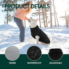 Kuoser dog jacket back zipper with built-in harness for easy wear