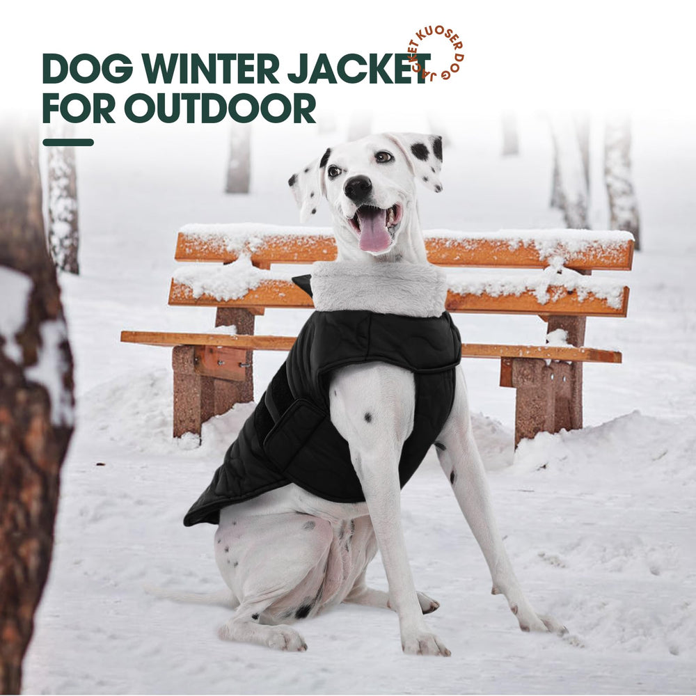 Kuoser dog jacket inner-soft-lining provides skin-friendly comfort against fur.