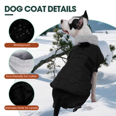 Kuoser dog jacket quilted-warmth with wave stitching highlights premium insulation.