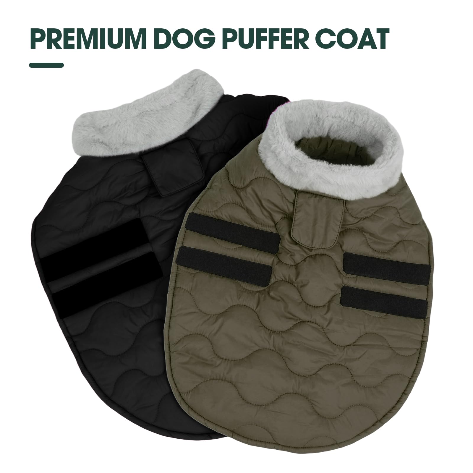 Kuoser dog jacket windproof-shell offers draft protection and easy-care maintenance.