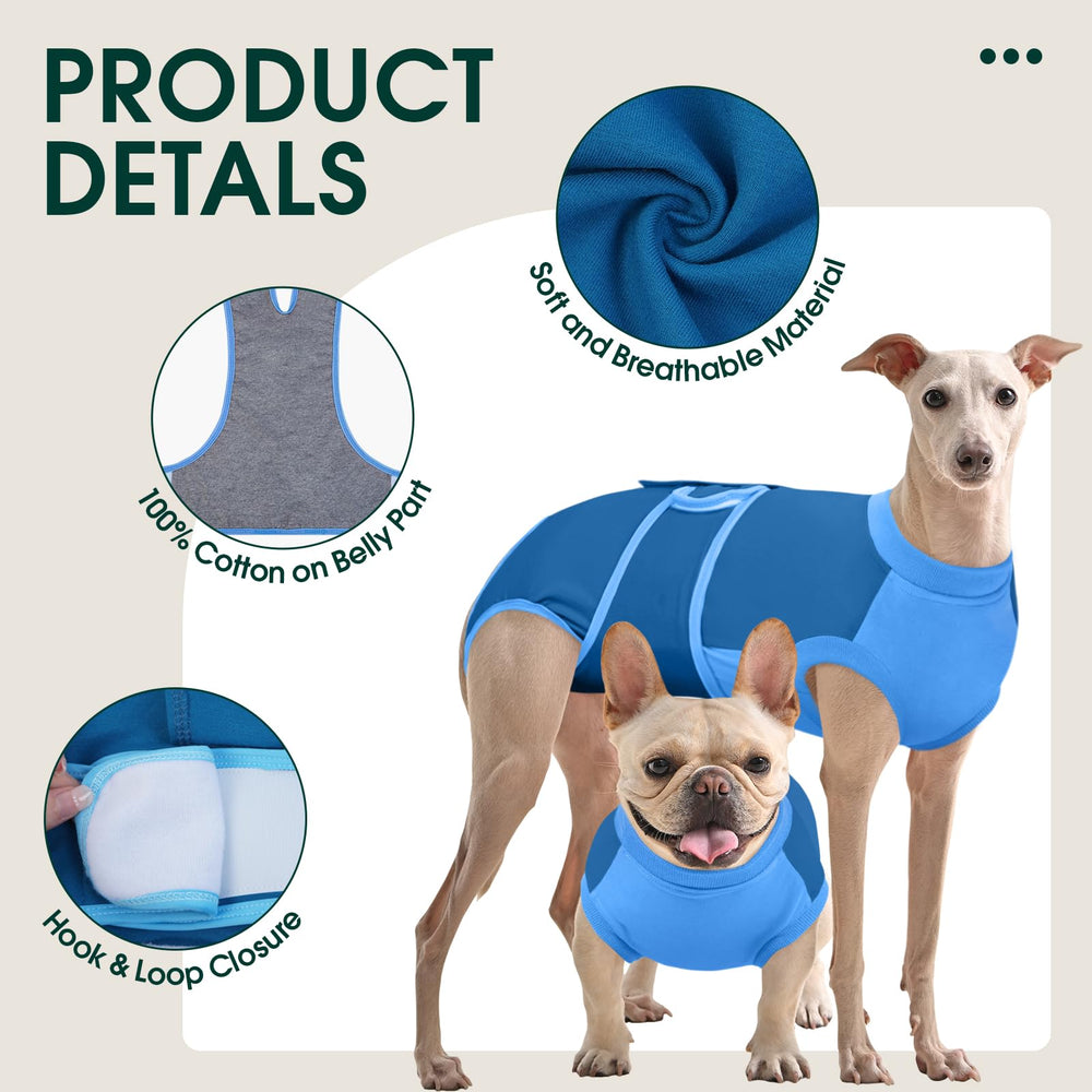 Kuoser dog recovery suit eating-friendly design enables comfortable meals without removing the suit.