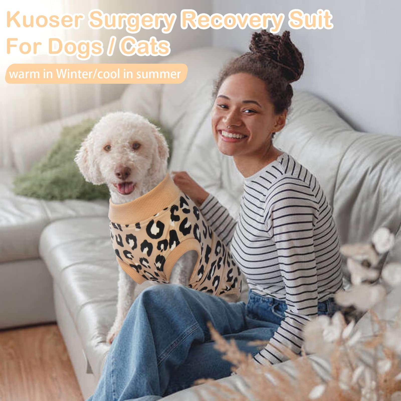 Kuoser dog recovery suit suitable for indoor and outdoor recovery wear