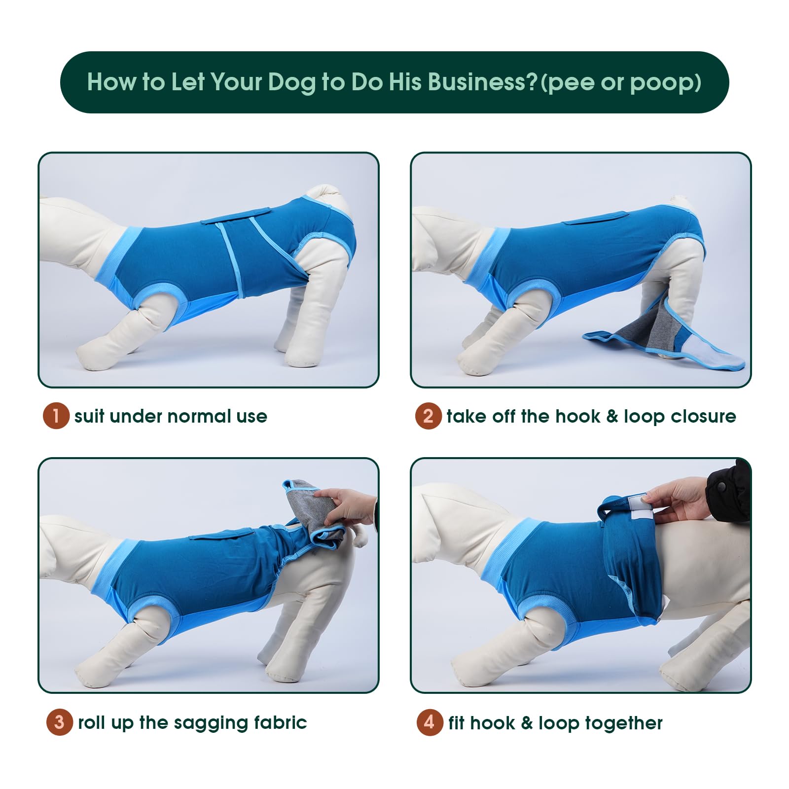 Kuoser dog recovery suit postpartum-use option shows multi-purpose care beyond surgery.