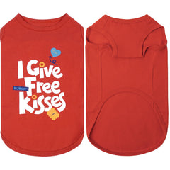 Kuoser dog shirt red S worn during outdoor walk for everyday comfort