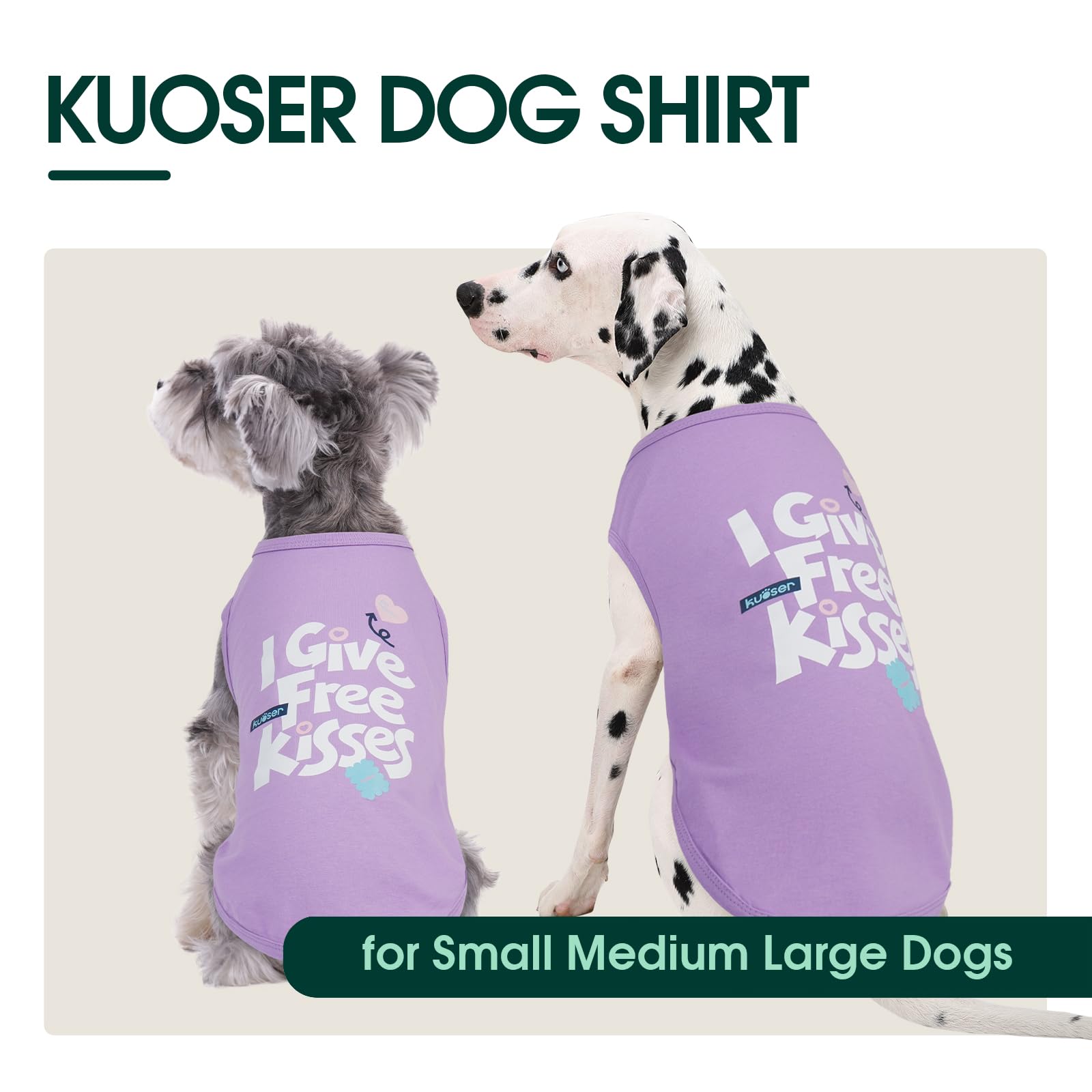 Kuoser dog shirt soft breathable fabric close-up, breathable comfort during outdoor play