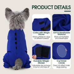 Kuoser dog surgery suit as E collar alternative reduces licking and stress during recovery