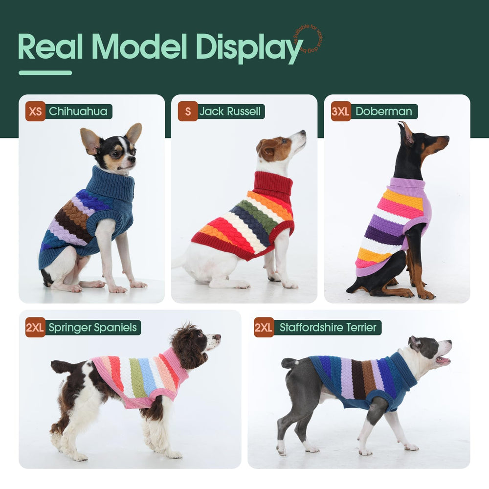 Kuoser dog sweater red size-tag XS shows small-breed fit.