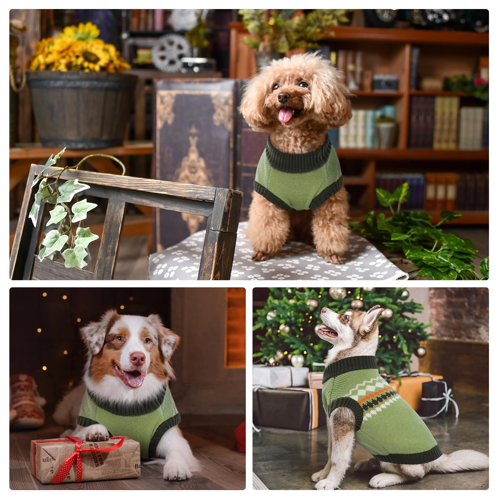 Kuoser dog sweater sleeveless cut emphasizes freedom of movement during play