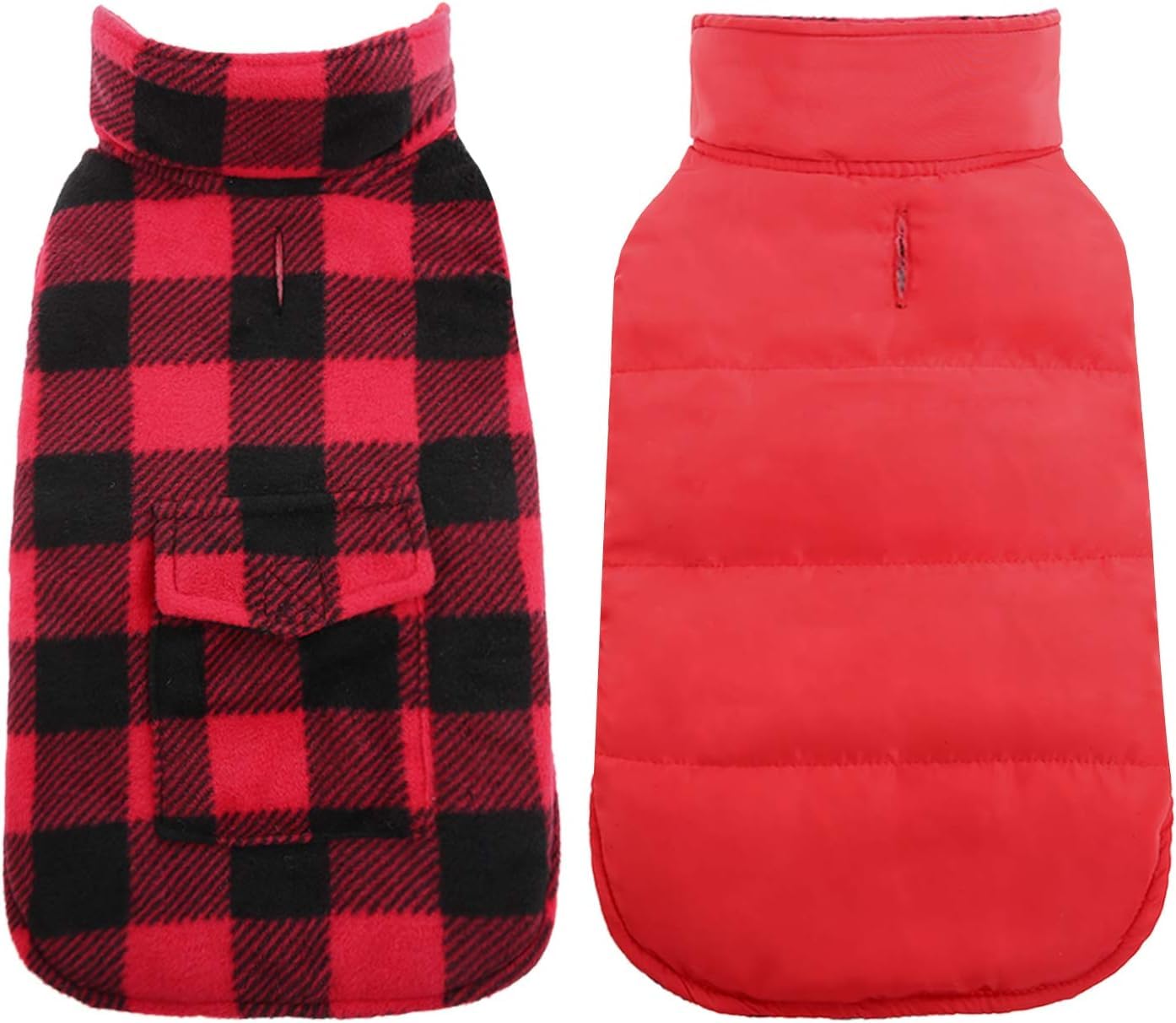 Kuoser dog winter coat adjustable straps customize fit for different dogs.